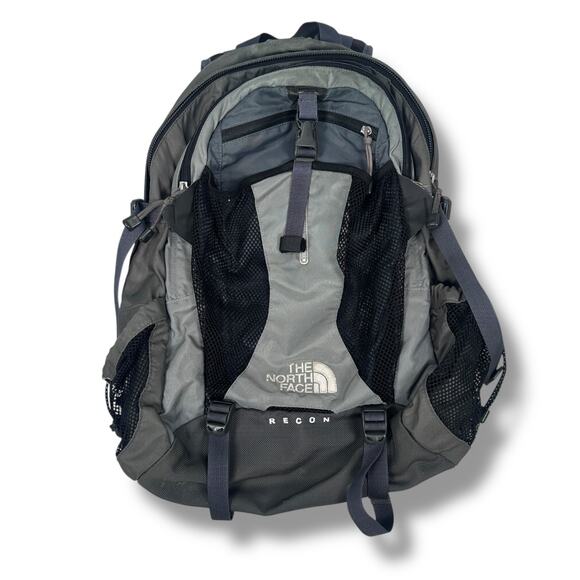 The North Face Recon Backpack Gray Adult Secure-Zip Pockets Travel Hiking Bag - Picture 1 of 12